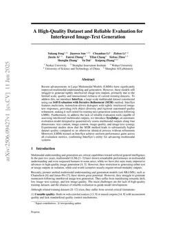 A High-Quality Dataset and Reliable Evaluation for Interleaved Image-Text Generation