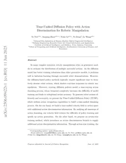 Time-Unified Diffusion Policy with Action Discrimination for Robotic Manipulation