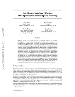 Fast Monte Carlo Tree Diffusion: 100x Speedup via Parallel Sparse Planning