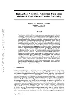 TransXSSM: A Hybrid Transformer State Space Model with Unified Rotary Position Embedding