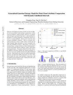 Generalized Gaussian Entropy Model for Point Cloud Attribute Compression with Dynamic Likelihood Intervals
