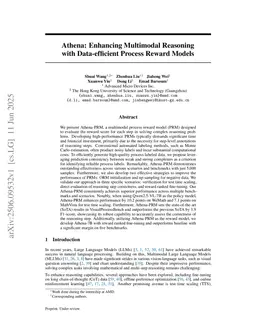 Athena: Enhancing Multimodal Reasoning with Data-efficient Process Reward Models