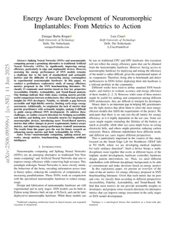 Energy Aware Development of Neuromorphic Implantables: From Metrics to Action