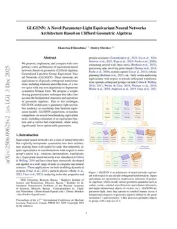 GLGENN: A Novel Parameter-Light Equivariant Neural Networks Architecture Based on Clifford Geometric Algebras