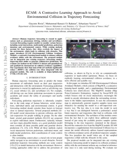 ECAM: A Contrastive Learning Approach to Avoid Environmental Collision in Trajectory Forecasting