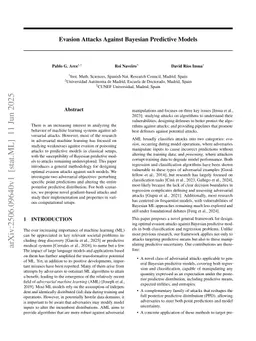 Evasion Attacks Against Bayesian Predictive Models