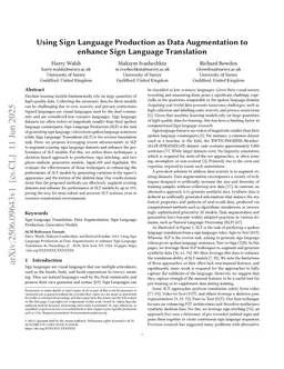 Using Sign Language Production as Data Augmentation to enhance Sign Language Translation