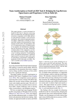 Team Anotheroption at SemEval-2025 Task 8: Bridging the Gap Between Open-Source and Proprietary LLMs in Table QA