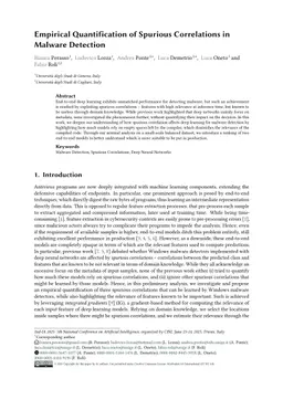 Empirical Quantification of Spurious Correlations in Malware Detection
