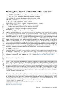 Mapping NVD Records to Their VFCs: How Hard is it?