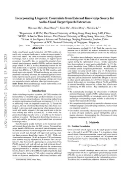 Incorporating Linguistic Constraints from External Knowledge Source for Audio-Visual Target Speech Extraction