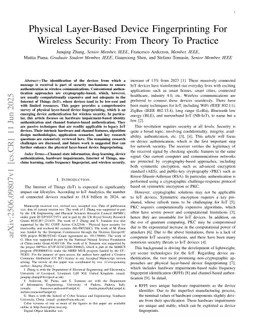 Physical Layer-Based Device Fingerprinting for Wireless Security: From Theory to Practice