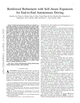 Reinforced Refinement with Self-Aware Expansion for End-to-End Autonomous Driving