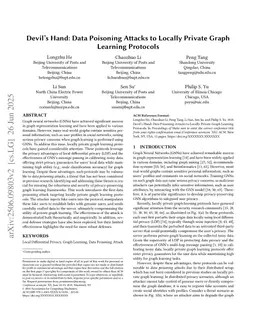 Devil's Hand: Data Poisoning Attacks to Locally Private Graph Learning Protocols