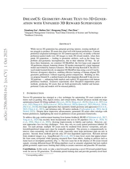 DreamCS: Geometry-Aware Text-to-3D Generation with Unpaired 3D Reward Supervision