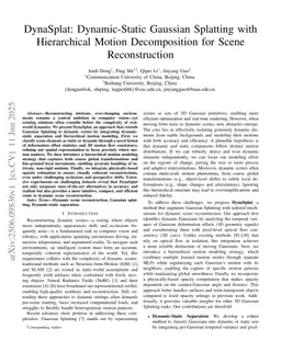 DynaSplat: Dynamic-Static Gaussian Splatting with Hierarchical Motion Decomposition for Scene Reconstruction