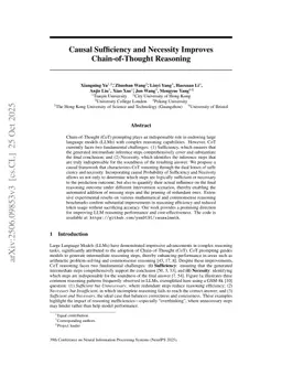 Causal Sufficiency and Necessity Improves Chain-of-Thought Reasoning
