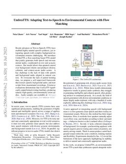 UmbraTTS: Adapting Text-to-Speech to Environmental Contexts with Flow Matching
