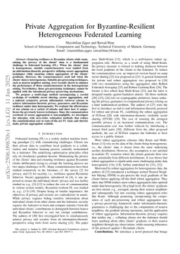 Private Aggregation for Byzantine-Resilient Heterogeneous Federated Learning