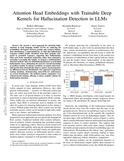 Attention Head Embeddings with Trainable Deep Kernels for Hallucination Detection in LLMs