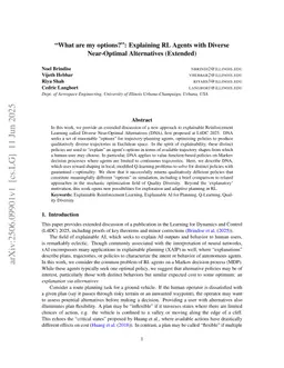 "What are my options?": Explaining RL Agents with Diverse Near-Optimal Alternatives (Extended)