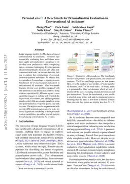 PersonaLens: A Benchmark for Personalization Evaluation in Conversational AI Assistants