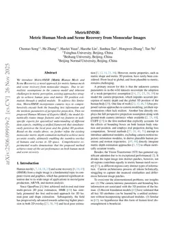 MetricHMSR:Metric Human Mesh and Scene Recovery from Monocular Images