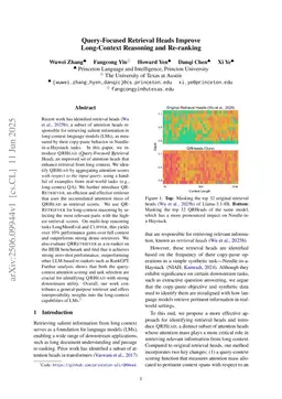 Query-Focused Retrieval Heads Improve Long-Context Reasoning and Re-ranking