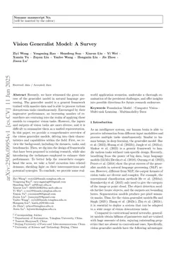 Vision Generalist Model: A Survey