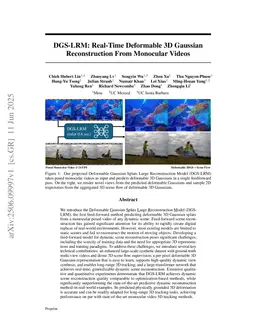 DGS-LRM: Real-Time Deformable 3D Gaussian Reconstruction From Monocular Videos