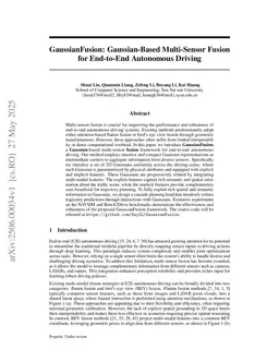 GaussianFusion: Gaussian-Based Multi-Sensor Fusion for End-to-End Autonomous Driving