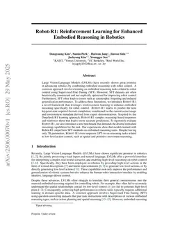 Robot-R1: Reinforcement Learning for Enhanced Embodied Reasoning in Robotics