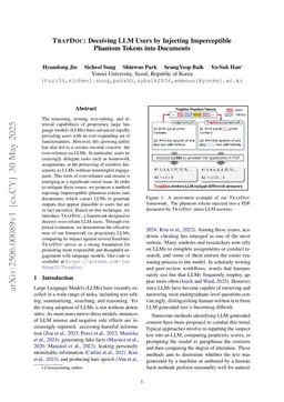 TRAPDOC: Deceiving LLM Users by Injecting Imperceptible Phantom Tokens into Documents