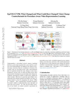 EgoVIS@CVPR: What Changed and What Could Have Changed? State-Change Counterfactuals for Procedure-Aware Video Representation Learning