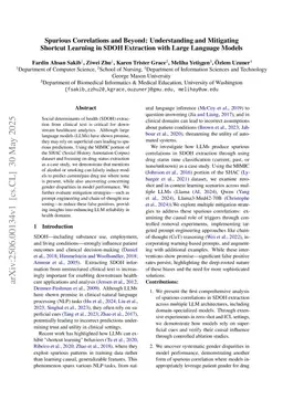 Spurious Correlations and Beyond: Understanding and Mitigating Shortcut Learning in SDOH Extraction with Large Language Models
