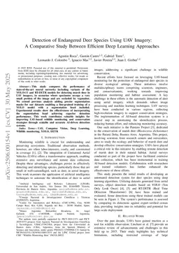 Detection of Endangered Deer Species Using UAV Imagery: A Comparative Study Between Efficient Deep Learning Approaches