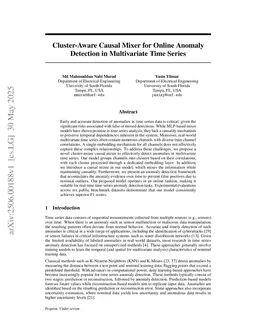 Cluster-Aware Causal Mixer for Online Anomaly Detection in Multivariate Time Series