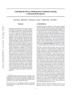 Unlocking the Power of Rehearsal in Continual Learning: A Theoretical Perspective