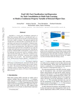 FastCAR: Fast Classification And Regression for Task Consolidation in Multi-Task Learning to Model a Continuous Property Variable of Detected Object Class