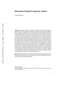 Riemannian Principal Component Analysis