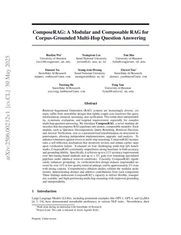 ComposeRAG: A Modular and Composable RAG for Corpus-Grounded Multi-Hop Question Answering