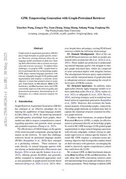 GPR: Empowering Generation with Graph-Pretrained Retriever