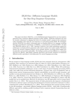 DLM-One: Diffusion Language Models for One-Step Sequence Generation