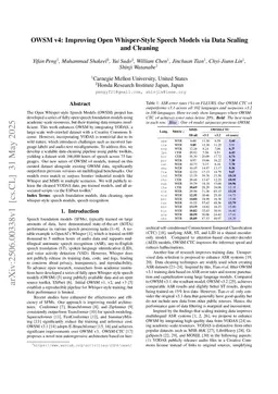 OWSM v4: Improving Open Whisper-Style Speech Models via Data Scaling and Cleaning