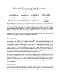 Exploring the Performance of Perforated Backpropagation through Further Experiments