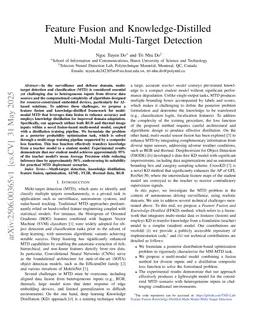Feature Fusion and Knowledge-Distilled Multi-Modal Multi-Target Detection