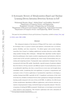 A systematic review of metaheuristics-based and machine learning-driven intrusion detection systems in IoT