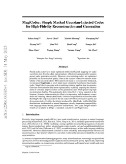 MagiCodec: Simple Masked Gaussian-Injected Codec for High-Fidelity Reconstruction and Generation