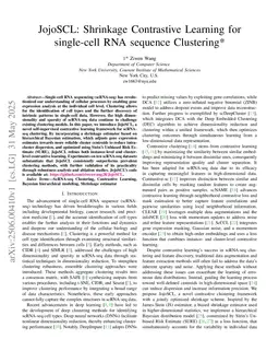 JojoSCL: Shrinkage Contrastive Learning for single-cell RNA sequence Clustering