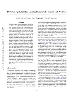 TMetaNet: Topological Meta-Learning Framework for Dynamic Link Prediction